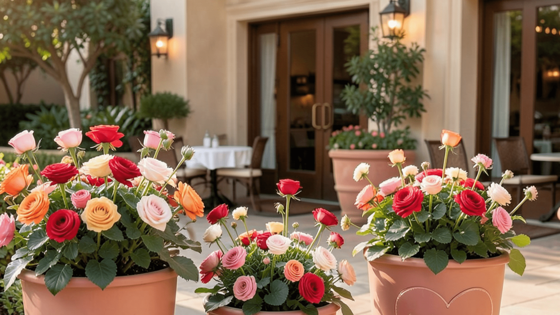 Valentine’s-Ready Outdoor Planters for Restaurants & Hotels
