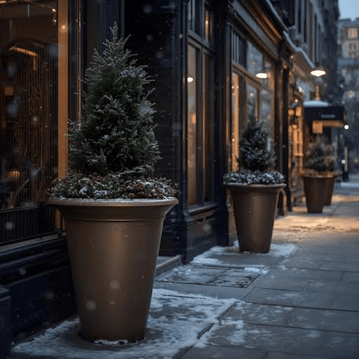 How NYC Businesses Can Transition Their Planters From Fall to Holiday Displays